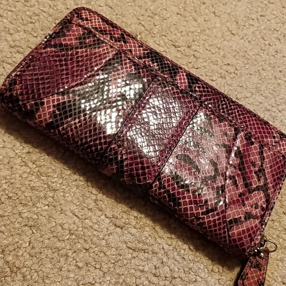 SOLD! * Coach Purple Python Wallet - Picture 3 of 3